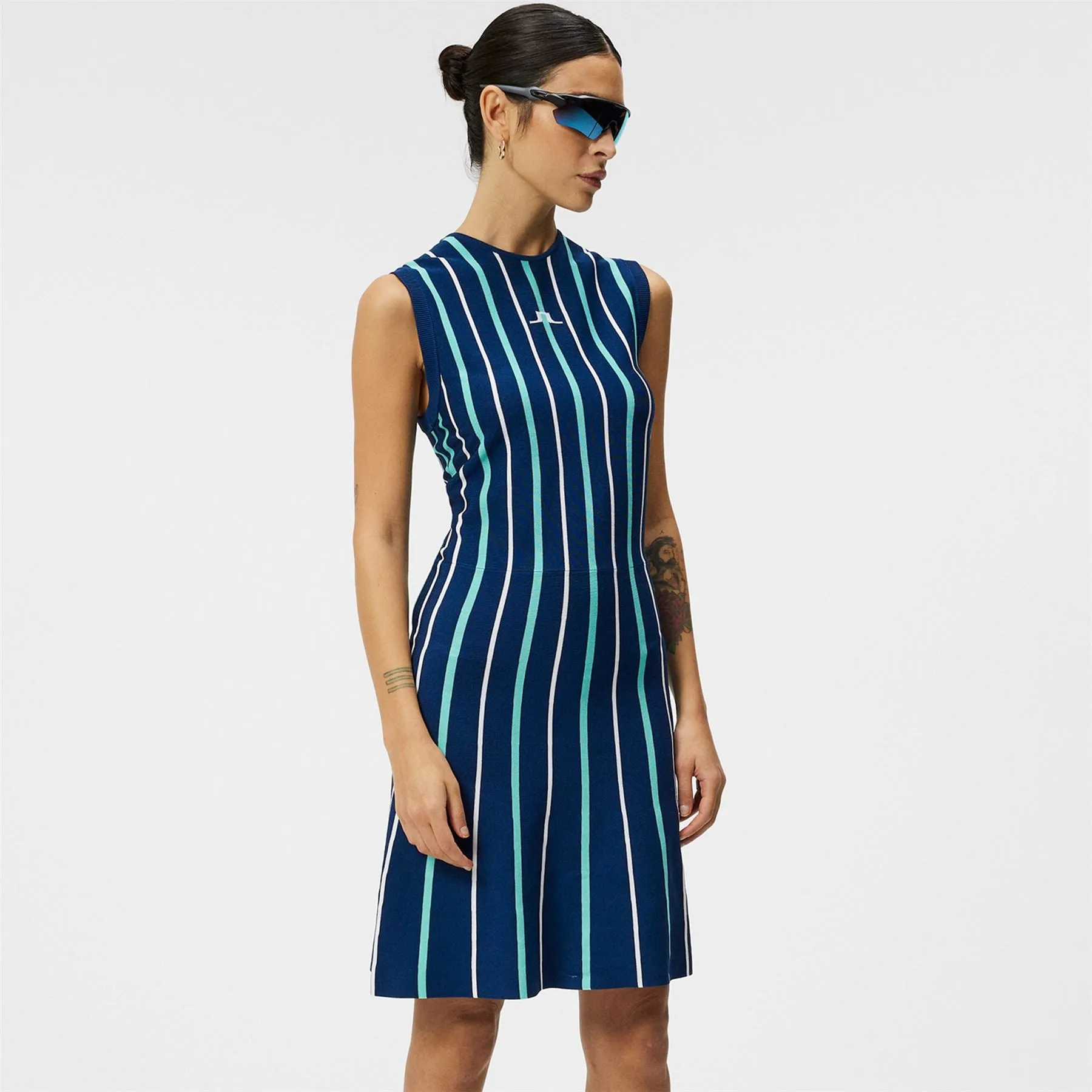 Womens Kijana Nylon Knitted Dress Estate Blue - SS24