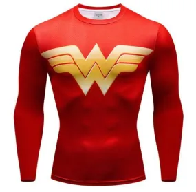 Wonder Woman 'Classic' Compression Long Sleeve Rash Guard