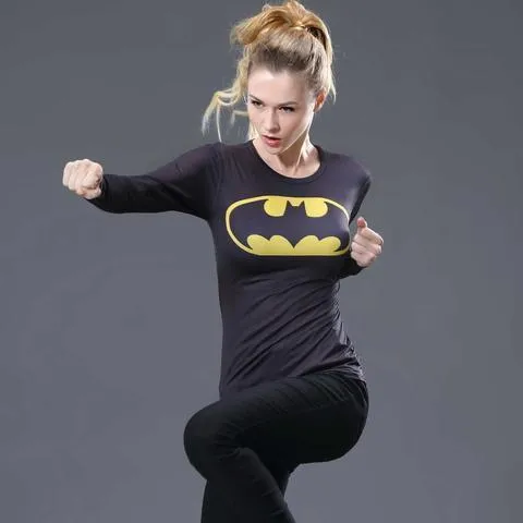 Batman Classic Women's Long Sleeve Rash Guard