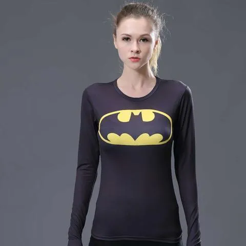 Batman Classic Women's Long Sleeve Rash Guard