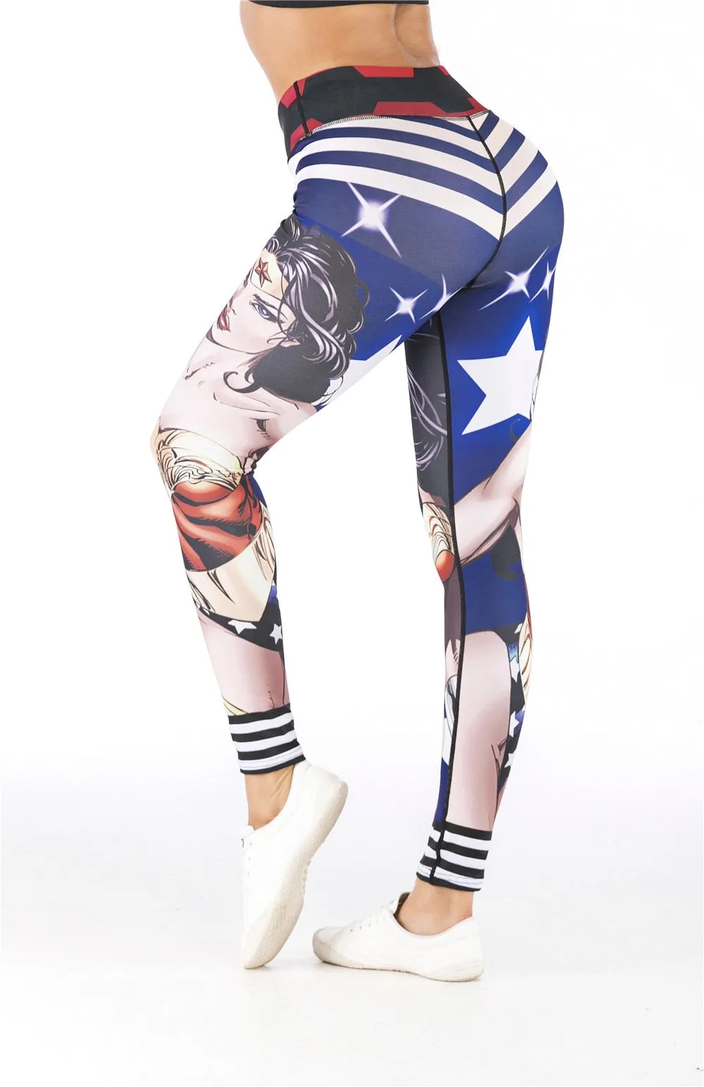 Women's Wonder Woman 'Stars and Stripes' Leggings