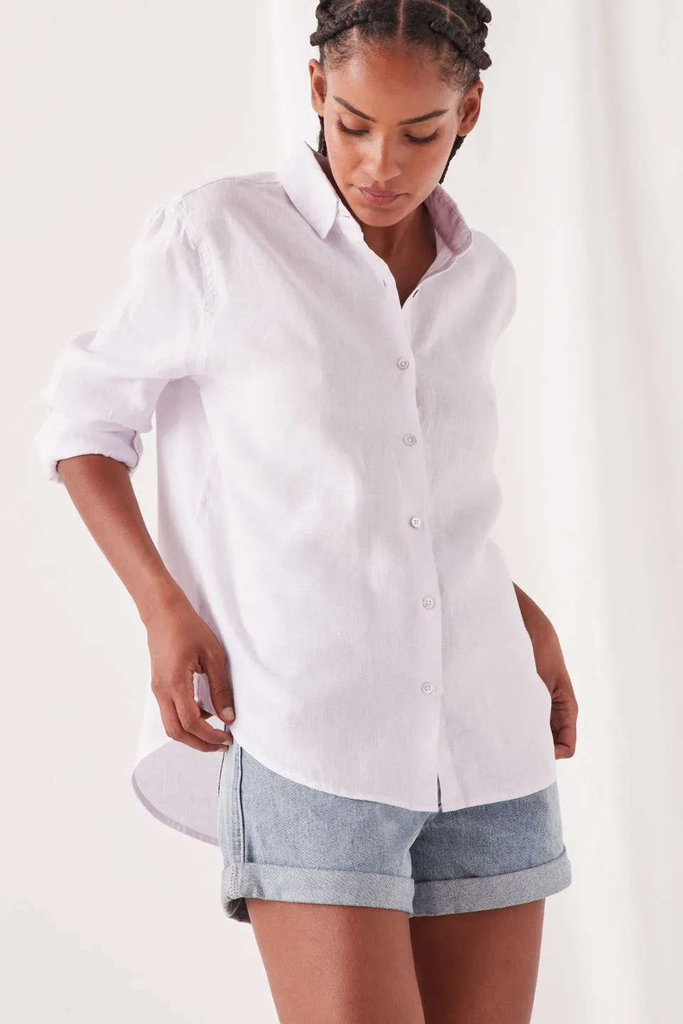 Xander Linen Lilac Shirt