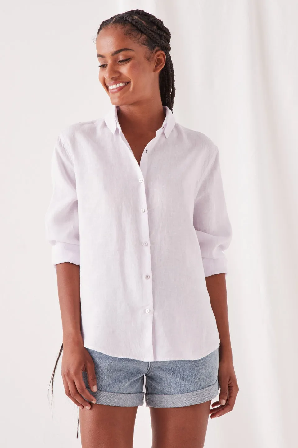 Xander Linen Lilac Shirt