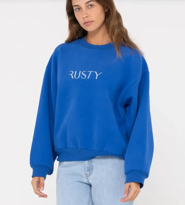 RUSTY SIGNATURE OVERSIZE CREW