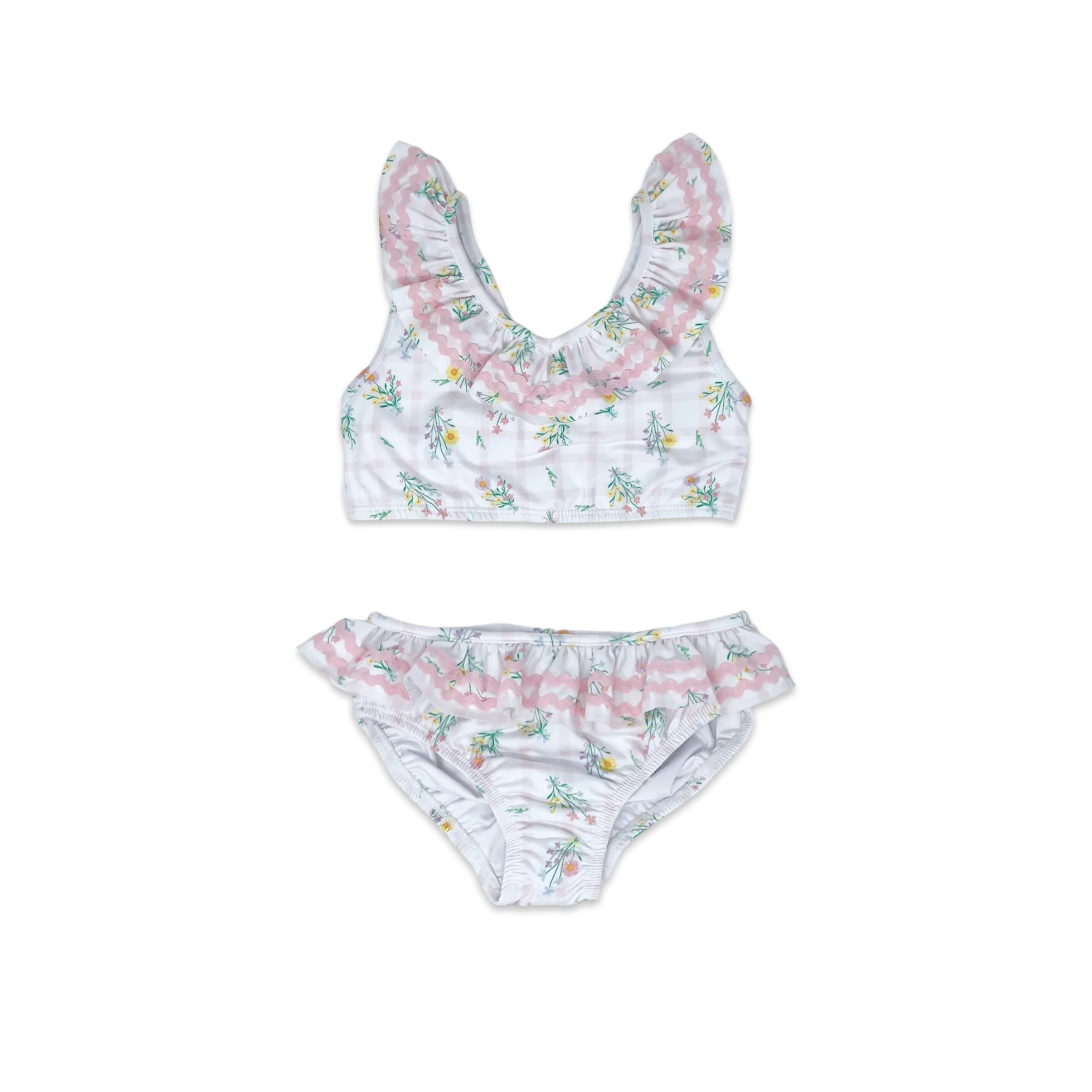 Brandy Two Piece Swimsuit - Wilmington Wildflower Windowpane