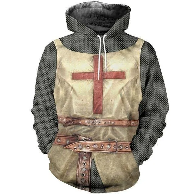 Knight Armor Print Hoodies