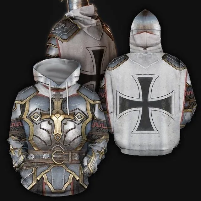 Knight Armor Print Hoodies